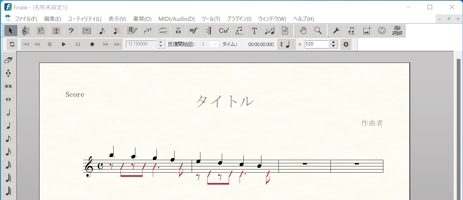 同じ五線に音符表記とリズム表記を共存させる方法 – Music